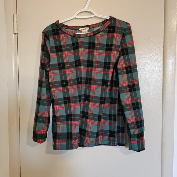 Plaid Womans Pajamas - Green and Red - Picture 7 of 7